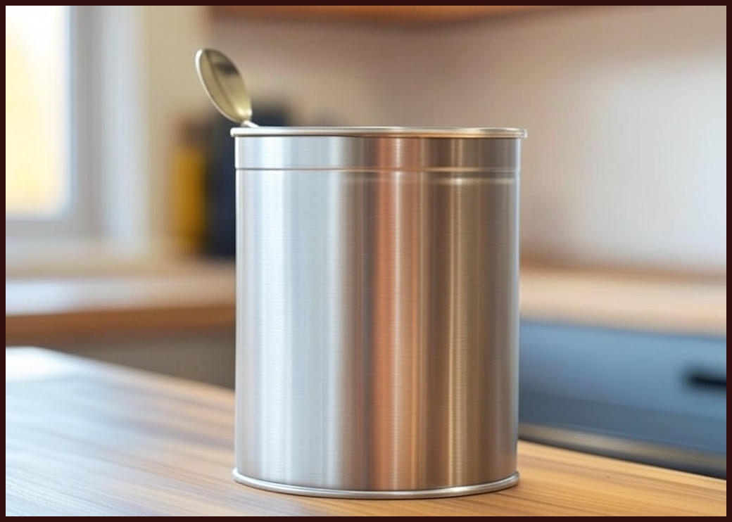 304Stainless steel 원두커피통 스푼부여 음식 보관함 저장함 밀봉통, 1.5L, 1개