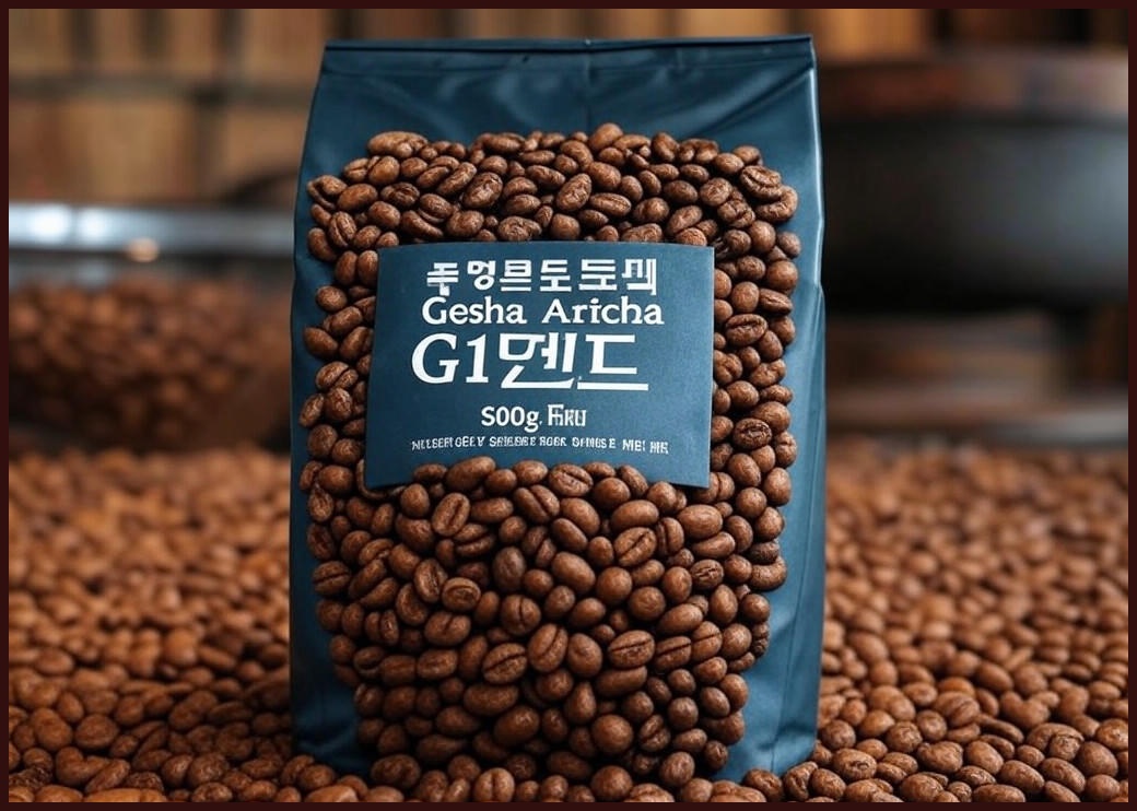 누알로 트로피칼 페스트 블랜드 에티오피아 게이샤 아리차 G1 원두커피 홀빈(분쇄안함), 1개, 500g, 홀빈(분쇄안함)