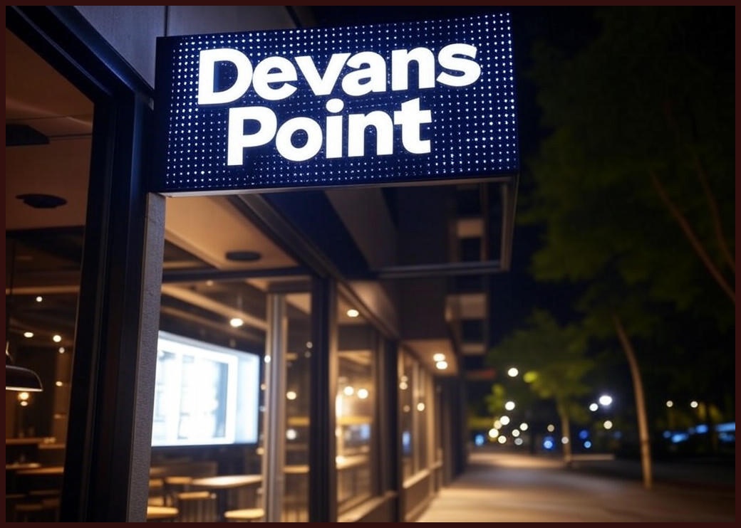 데반스 포인트 돌출간판 커피숍 카페 발광 입구 LED 깃발 제작 30X30cm 박스