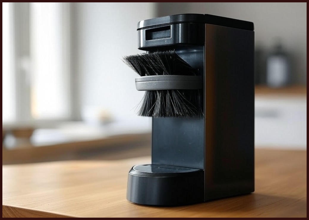 빈플랜트 커피 청소 고밀도 브러쉬 소(25mm), 블랙 + 그레이, 1개