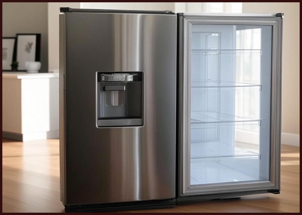 쿠잉전자 81L 소형 투도어 냉장고, REF-D86W